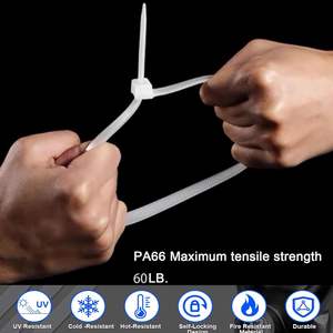 <span class=keywords><strong>สาย</strong></span>รัดไนลอนสีขาวขนาดใหญ่ 4.8*500 มม. <span class=keywords><strong>20</strong></span> นิ้ว สำหรับใช้งานกลางแจ้ง 100 ชิ้น <span class=keywords><strong>สาย</strong></span>รัดเคเบิลสำหรับงานอุตสาหกรรม รับแรงดึงได้ 60 <span class=keywords><strong>ปอนด์</strong></span> - Product Image 4