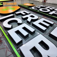 Lettres en mousse personnalisées 3D rétroéclairées par LED avec transformateur d'alimentation à commande manuelle par bouton-poussoir pour les magasins, les bars, les hôtels