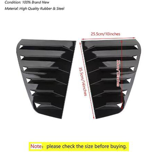 Accessori Esterni Economici Modificati per <span class=keywords><strong>Volkswagen</strong></span> Golf 7 GTI R MK7 7.5 2013-2016, Tendine per Finestrini Triangolari Posteriori Nere - Product Image 2