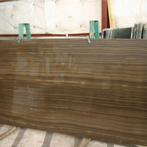 Losa de Mármol Pulido Marrón Oscuro con Corte Transversal y Vetas de Madera Obama para Aplicación en Paredes y Pisos Interiores - Product Image 4