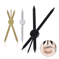 Règle de traçage des sourcils en acier inoxydable, modèle pour tatouage des sourcils, accessoires de maquillage permanent pour microblading