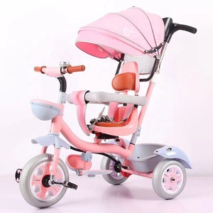 2019 Hot Selling <strong>Baby</strong> Walker Tricycle 4 in 1/kids <strong>Trike</strong> 4 in 1 Tricycle Bike with Brake/new <strong>Baby</strong> Tricycle <strong>Stroller</strong> with Canopy - Product Image 3