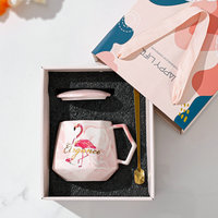 Cadeau de la Saint-Valentin 2026, cadeau pour les invités, les couples, tasse en marbre personnalisée, tasses en céramique avec couvercle et cuillère, cadeaux de mariage personnalisés