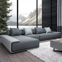 Nordique italien moderne Simple luxe canapé salon canapé ensemble meubles gris canapé en cuir