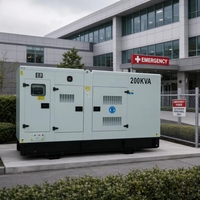 Générateur diesel Perkins de Guangzhou 160kW 200kVA, silencieux, pour situations d'urgence, 220kW 250kW 275kW 300kW 350kW, idéal pour les coupures de courant
