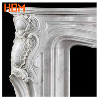 Cheminée électrique décorative de style français en marbre blanc, sculptée à la main, avec manteau de cheminée en pierre, pour intérieur, prix d'usine, à vendre