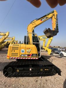 Ottime condizioni a buon mercato marchio cinese SANY SY75 escavatore escavatore usato Sany 75 60 95 caricamento a shanghai per la vendita - Product Image 3