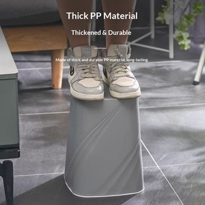 Cestino per Rifiuti di Grande Capacità Stile Instagram Minimalista Made in China con Coperchio a Pressione, Perfetto per Soggiorno, Bagno, Cucina, Studenti - Product Image 3