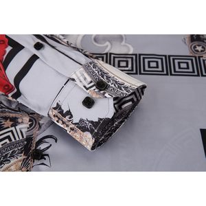 Custom Mens Digital Printed Dress Shirt Regular Fit Satin Anti-Wrinkle Party Button <b>Down</b> Shirt - Product Image 5