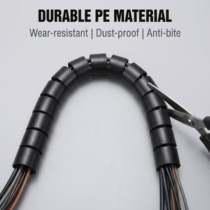 ท่อพลาสติกพันเกลียวสีดำเทาแบบใหม่สำหรับจัดการสายไฟและสายเคเบิล - Product Image 2