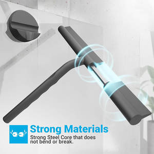 Squeegee en plastique noir <span class=keywords><strong>pour</strong></span> le nettoyage des fenêtres, lame de nettoyage en caoutchouc, squeegee en silicone, squeegee <span class=keywords><strong>pour</strong></span> fenêtres et douches - Product Image 3