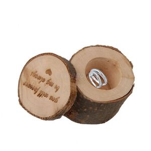 Elegante Caja de Anillos de Madera Personalizada, Estilo Rústico Vintage, para Joyas, Ideal para Ocasiones Especiales, Dropshipping - Product Image 1