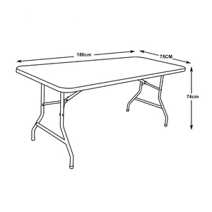 <span class=keywords><strong>Tavolo</strong></span> da <span class=keywords><strong>Campeggio</strong></span> Pieghevole Portatile in HDPE da 6 Piedi con Sedie, Effetto Rattan Nero - Product Image 5