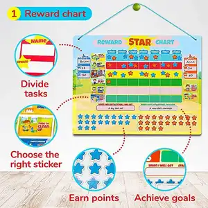 Eğitim aracı iyi alışkanlıklar çocuklar ödüller grafik kuru silme Chore grafik çocuklar için birden fazla çocuk kontrol