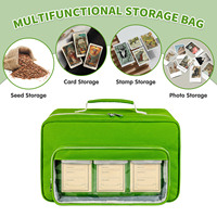 Sac de rangement pour graines, multi-usages, pour le jardinage, collection de cartes postales, boîte de conservation des graines, conteneur de stockage des graines, étui de transport