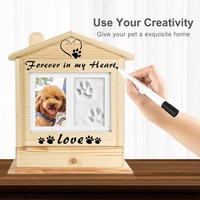 Urna de Madera Maciza de Pino para Cenizas de Mascotas, Funeral Digno con Toque Personalizado, Incluye Marco para Fotos - Ataúd de Calidad para Mascotas