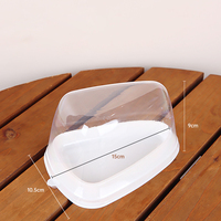 Vente en gros de boîtes à gâteaux épaissies à mille couches, design portable, boîtes en plastique pour l'emballage de gâteaux triangulaire et la découpe de desserts