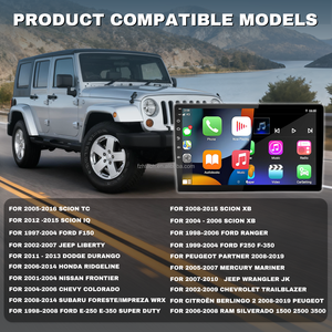 راديو ستريو أوتوماتيكي HD أندرويد لاسلكي لتشغيل-Carplay Jeep wangler JK Ford GPS اتصال USB مزدوج الدين - Product Image 2