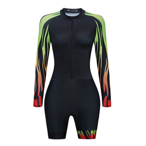 Vêtements de cyclisme et de <span class=keywords><strong>triathlon</strong></span> personnalisés avec impression par sublimation, combinaison de <span class=keywords><strong>triathlon</strong></span> à manches longues pour femmes, combinaison de compression - Product Image 3