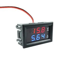 Voltmeter arus LED, voltmeter tampilan ganda digital 10A 50A 100A voltmeter ammeter