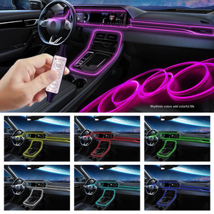 Nouvelle Bande LED Universelle pour Intérieur de Voiture, Lumière Froide, Alimentation USB 6V, 2W, Lumière d'Ambiance RGB pour Décoration du Tableau de Bord et des Joints de Porte - Product Image 3