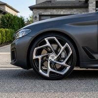 Jantes forgées personnalisées en noir brillant avec motif nid d'abeille, 17-24 pouces, 5x112, 5x114.3, 5x120, pour BMW M5, Audi RS6, Tesla Model S