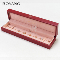 Boyang Coffret Cadeau de Luxe Personnalisé en Cuir PU pour Mariage, Saint-Valentin et Bijoux, Ensemble Complet