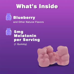 Bonbons gélifiés à la mélatonine à base <span class=keywords><strong>de</strong></span> plantes, personnalisables en gros, 5 mg, pour le sommeil et le soutien immunitaire des adultes - Product Image 4