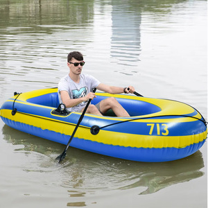 Kayak de pêche <span class=keywords><strong>gonflable</strong></span> en PVC écologique épaissi pour 2 à 4 <span class=keywords><strong>personnes</strong></span> avec pagaie et pompe à air - Product Image 1