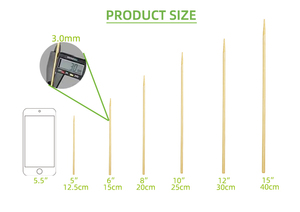 Dùng một lần tre xiên 50cm Chiều dài teppo xiên Túi BBQ Gậy mẫu miễn phí cho các bên ngoài trời và nhà bếp sử dụng - Product Image 4