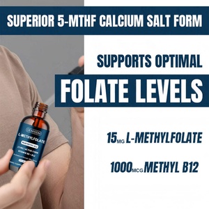 Gouttes liquides orales de Vitamine B9 B12 L-Méthylfolate 15mg – Suppléments de Méthylfolate pour la Santé Immunitaire et Cérébrale - Product Image 2