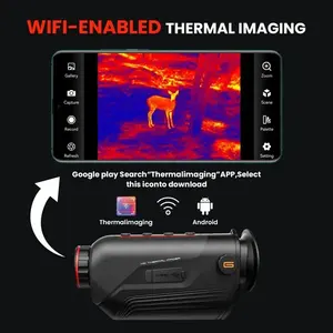 Monocular Térmico Portátil 4X 256x192 - Visor de Caza IR de 50Hz con Lente de 10mm, Imágenes Térmicas con Poca Luz para Caza Nocturna y Camping - Product Image 3