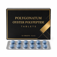 Comprimés de polypeptide d'huître Polygonatum, 12 comprimés, 8,4 g, comprimés quotidiens simples, format poche, emballage blister