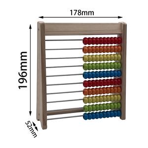 مجموعة حاسبة خشبية متعددة الوظائف بـ 10 صفوف لتعليم الرياضيات للأطفال - Product Image 3