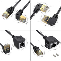 Kabel Jumper jaringan RJ45 kecepatan Super kabel Jumper Patch 40Gbps miring Cat.8 LAN kabel Ethernet pria ke wanita untuk Modem Router PC