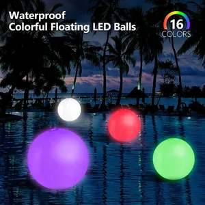 Pelota Inflable para Piscina y Playa, 16 Colores LED Brillantes, IP65, Globo de Playa para Jardín, 60/90cm, Juegos Acuáticos de Verano, Incluye Bomba de Aire - Product Image 4