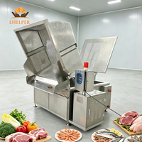 Olla de blanqueo con calentamiento continuo a vapor SUS304 para cocina central, cocedor de blanqueo para alimentos precocinados, procesamiento de verduras y carne