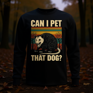 ¿Puedo acariciar a ese perro? Camiseta de manga larga Opossum - Product Image 3