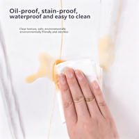 Autocollants muraux en papier de soie imitation brique, résistants à la chaleur, imperméables, résistants à l'humidité, contemporains, autocollants pour salon, salle à manger