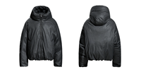 Veste bomber chaude en coton épais surdimensionnée à fermeture éclair, personnalisée par le fabricant, pour l'hiver
