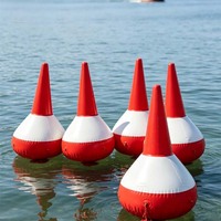 Bouée flottante conique gonflable en PVC avec logo personnalisé, bouée de marquage pour la natation en eau libre et le triathlon
