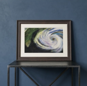 LANDSCAPE EMBROIDERED WALLART-BROWN Abstract Galaxy Swirl Wall <b>Art</b> | Framed Cosmos <b>Painting</b> (48 CM X 36.5 CM) - Product Image 4