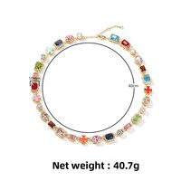 Vente en gros de colliers et bracelets en or plaqué 18 carats avec zircon cubique coloré, style vintage Y2K, bijoux maximalistes pour femmes, OEM