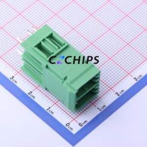 JL5EDGVHC-76202G01 Plug-in Terminal Block Through hole,P=7.62mm Connector Board-to-Board / Socket - Closed 1x2P 7.62mm Green - Product Image 2