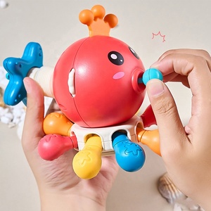 Jouet rotatif Octopus <span class=keywords><strong>Poppit</strong></span> pour bébés 1-3 ans Montessori interactif sensoriel anneaux de dentition en plastique presse activité Fidget jouets - Product Image 5