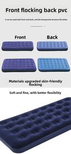 Directo de fábrica, venta al por mayor, colchón de tamaño completo inflable de PVC + flocado superior, cama de aire portátil plegable para acampar al aire libre - Product Image 4