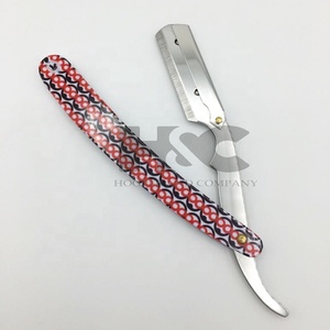 Professional <b>Razor</b> Custom Design Throat Cut Paper Coating Handle Stainless Steel Replaceable Blade <b>Straight</b> <b>Razor</b> Top Product - Product Image 3