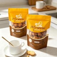 Sachet Doypack Personnalisé Imprimé avec Fenêtre Transparente et Fermeture Éclair pour Emballage Alimentaire de Noix, Noix de Cajou et Fruits Secs