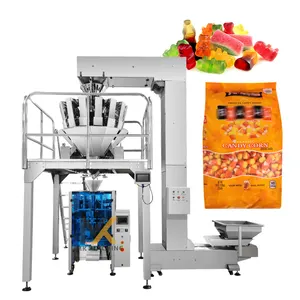 Máquina de envasado de dulces de algodón, artículo de pesaje automático personalizado, granulado, piruleta suave de malvavisco