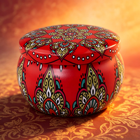 Bougie parfumée en cire de soja en boîte de 4,4 oz pour une ambiance romantique en intérieur avec arôme d'huile essentielle végétale, parfum léger, faite à la main